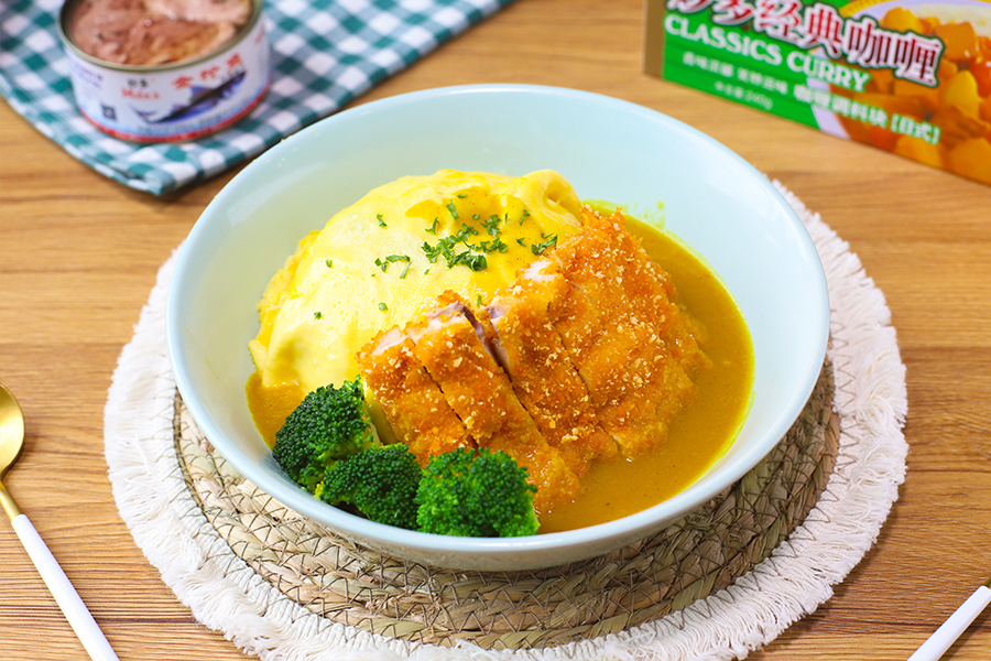 和風雞排金槍魚咖喱蛋包飯